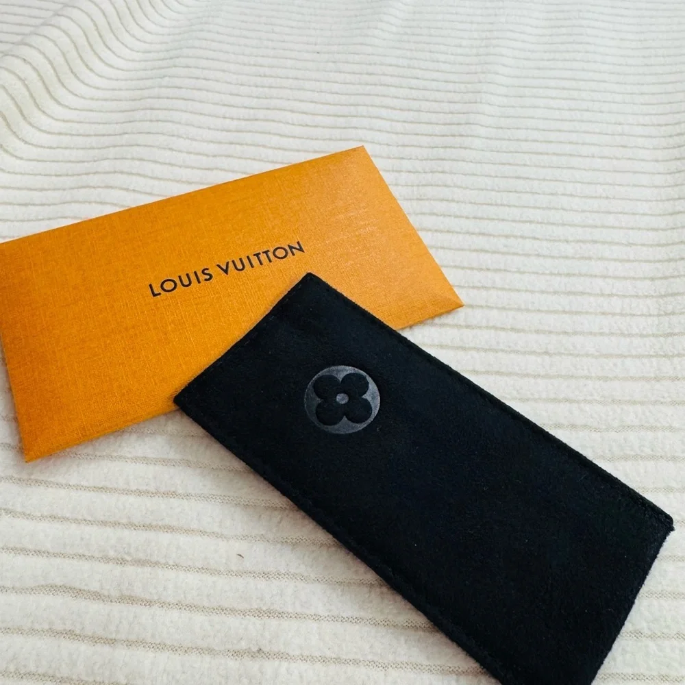 Louis Vuitton Black Suede like Lipstick Holder Sleeve New